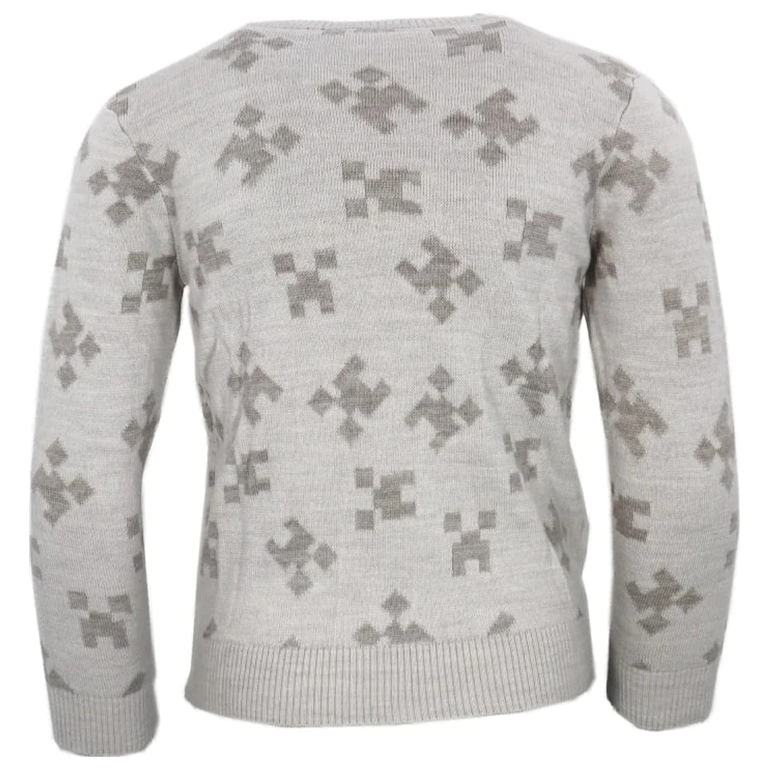 Minecraft Grau Kinder Strickpullover Produktfoto