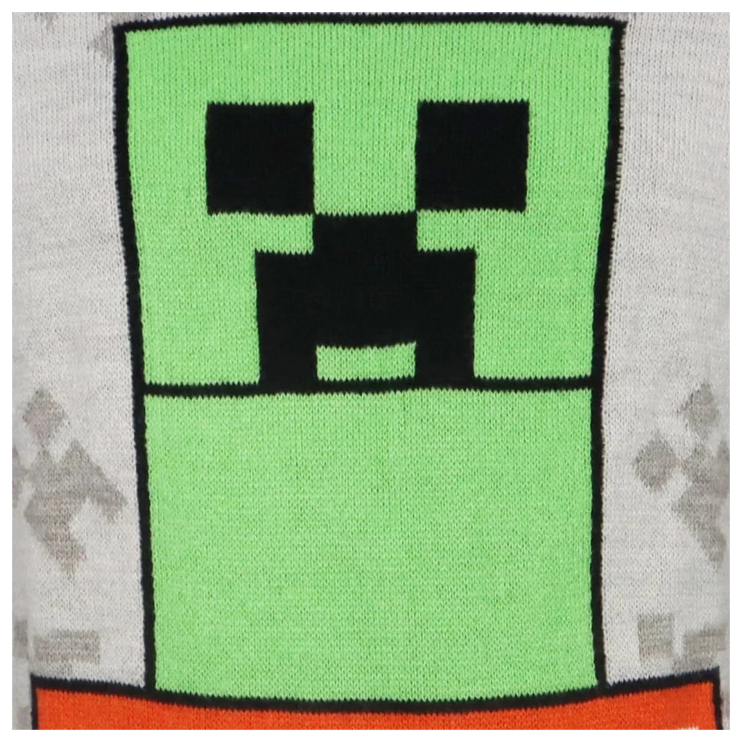Minecraft Grau Kinder Strickpullover Produktfoto