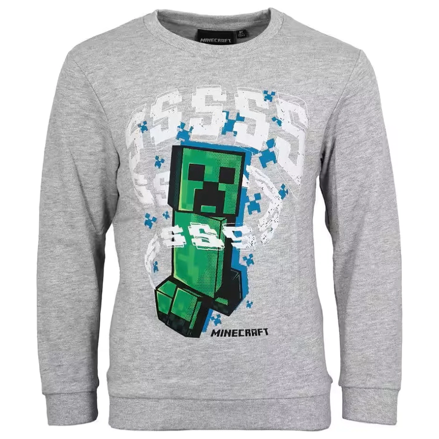 Minecraft Grau Kinder Hoodie Produktfoto