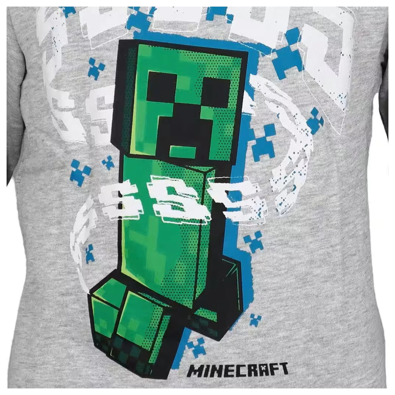 Minecraft Grau Kinder Hoodie Produktfoto