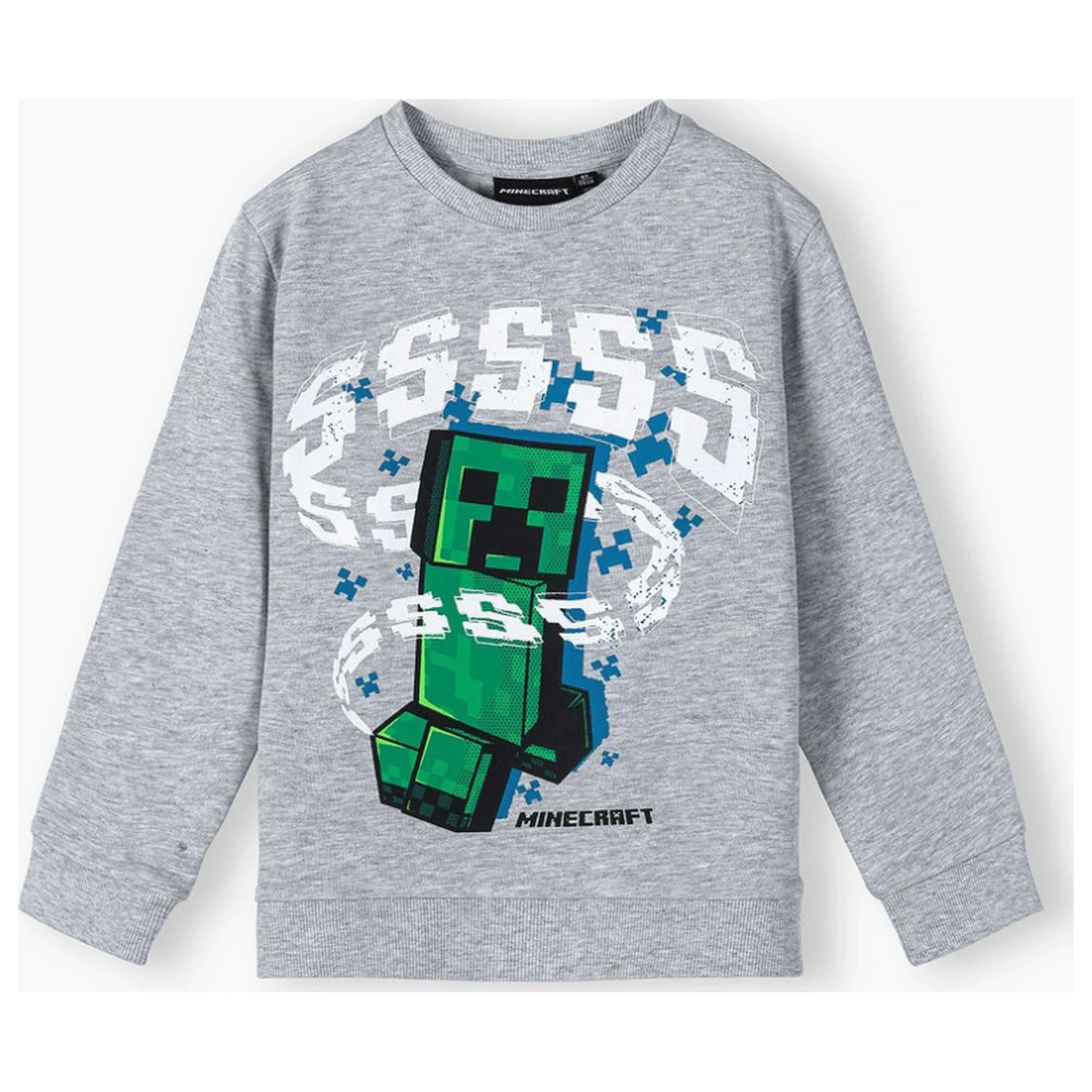 Minecraft Grau Kinder Hoodie Produktfoto