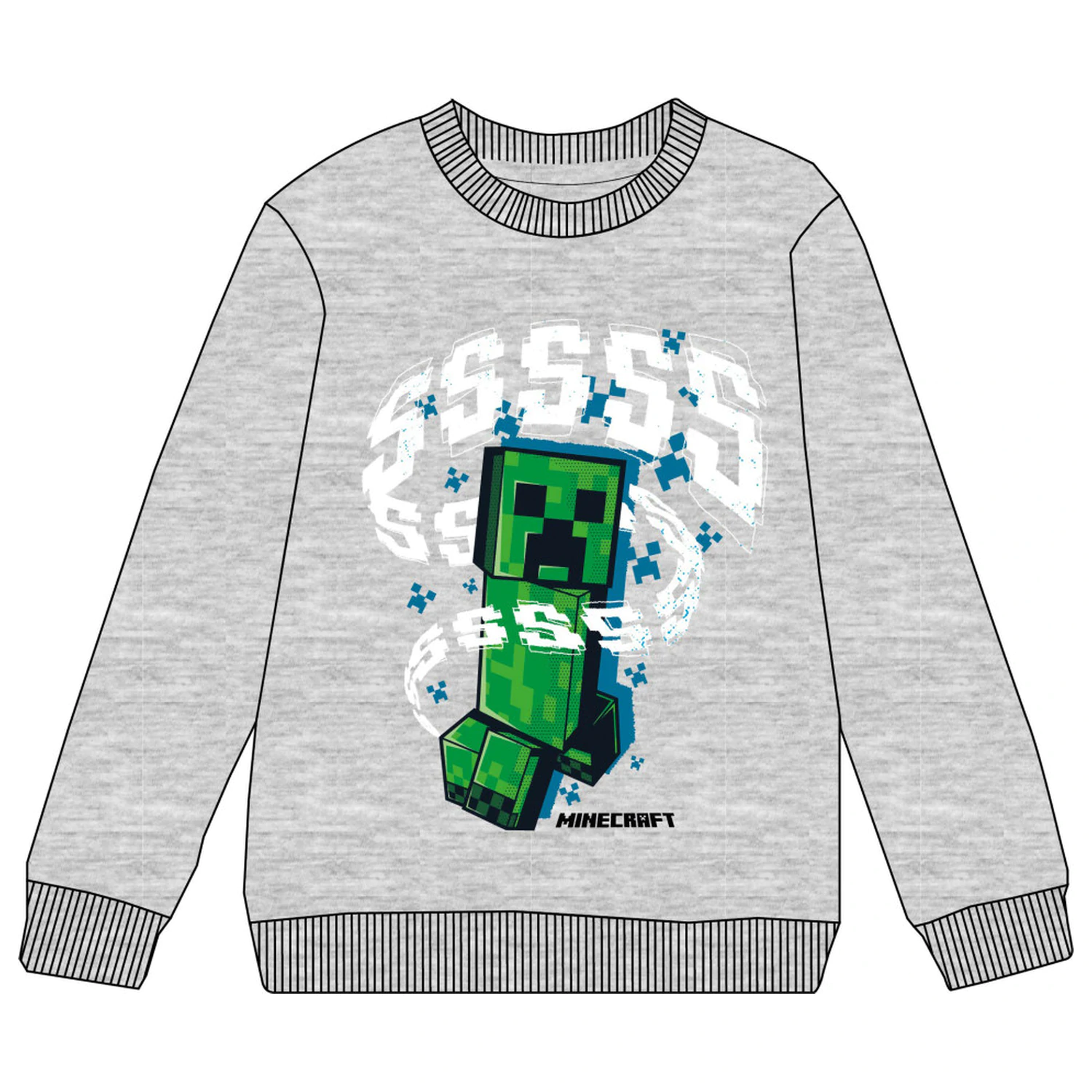 Minecraft Grau Kinder Hoodie Produktfoto