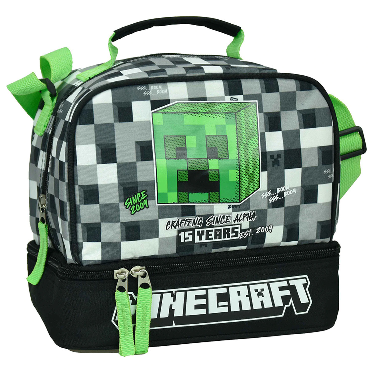 Minecraft Grey Stone Thermo Lunch Tasche 21 cm Produktfoto