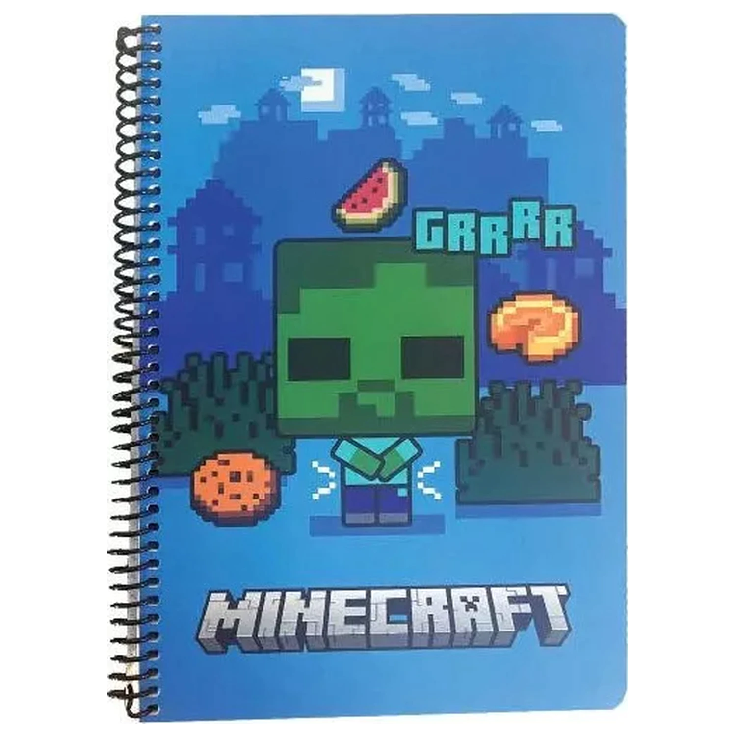 Minecraft Grrrr B/5 liniertes Spiralblock Notizbuch 70 Blatt Produktfoto