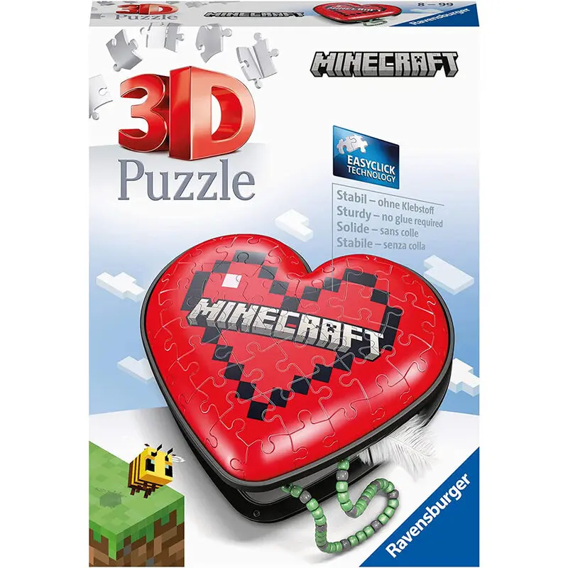 Minecraft Herz 3D-Puzzle 54 Teile Produktfoto