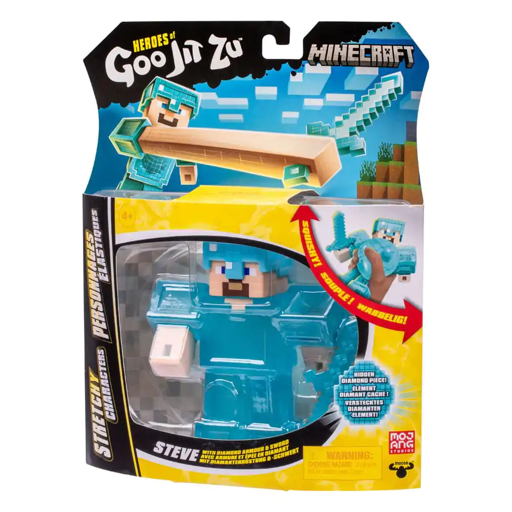 Minecraft Heroes of Goo Jit Zu Meteor Madness Stretch-Figur Steve 12 cm Produktfoto