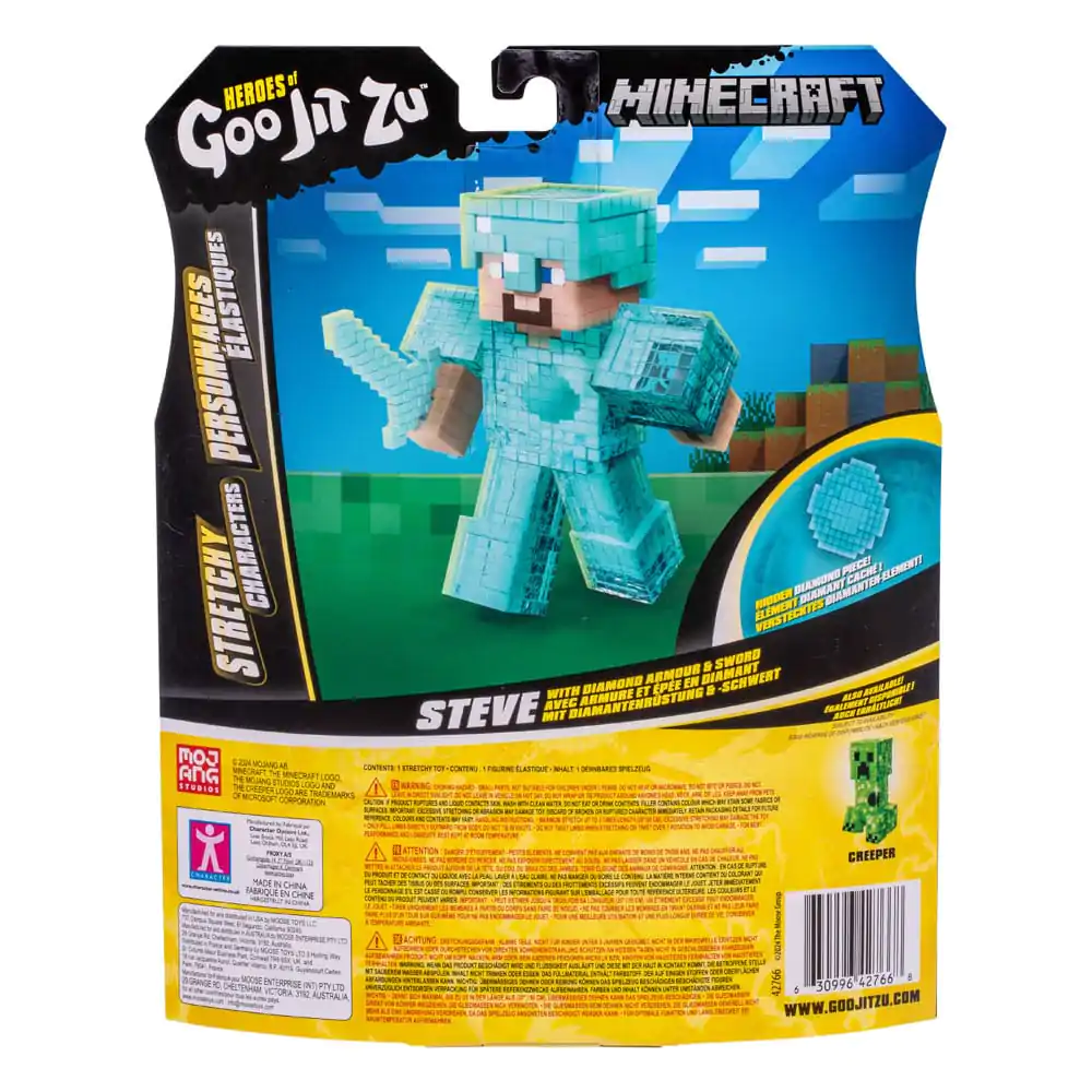 Minecraft Heroes of Goo Jit Zu Meteor Madness Stretch-Figur Steve 12 cm Produktfoto