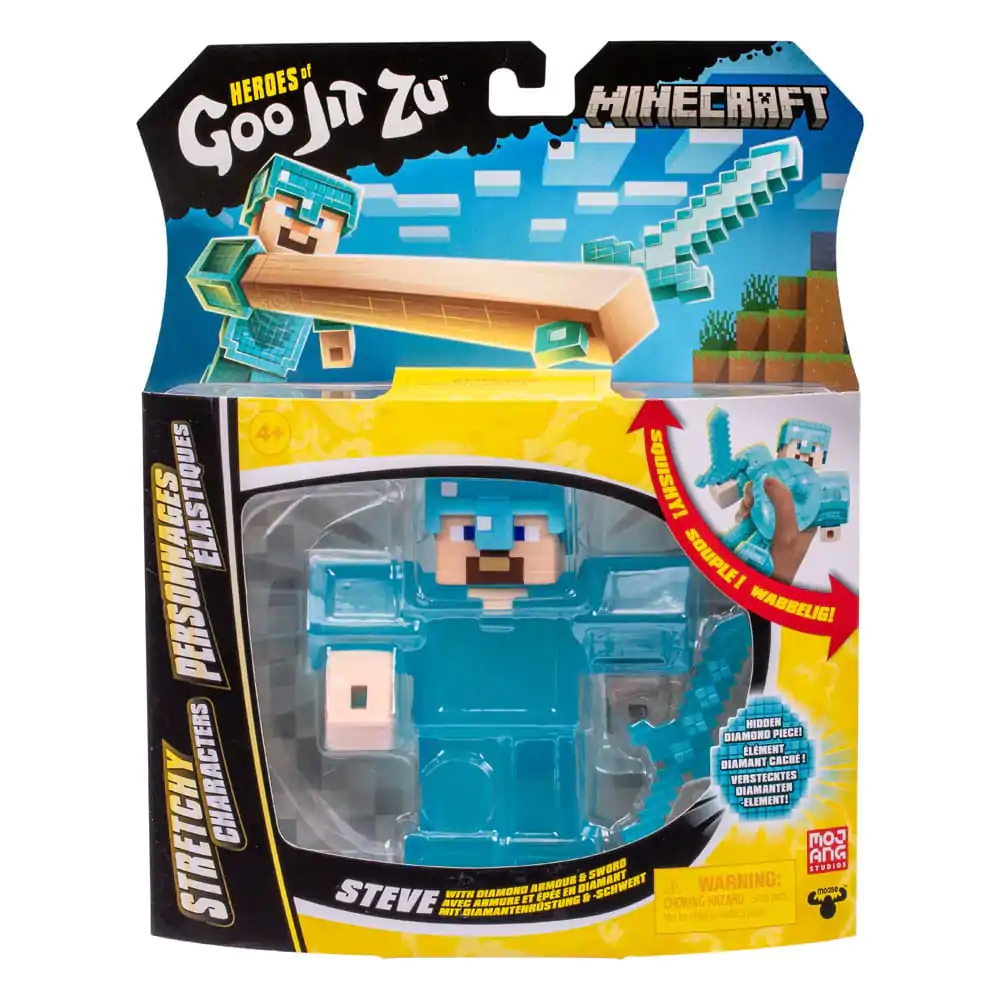 Minecraft Heroes of Goo Jit Zu Meteor Madness Stretch-Figur Steve 12 cm Produktfoto