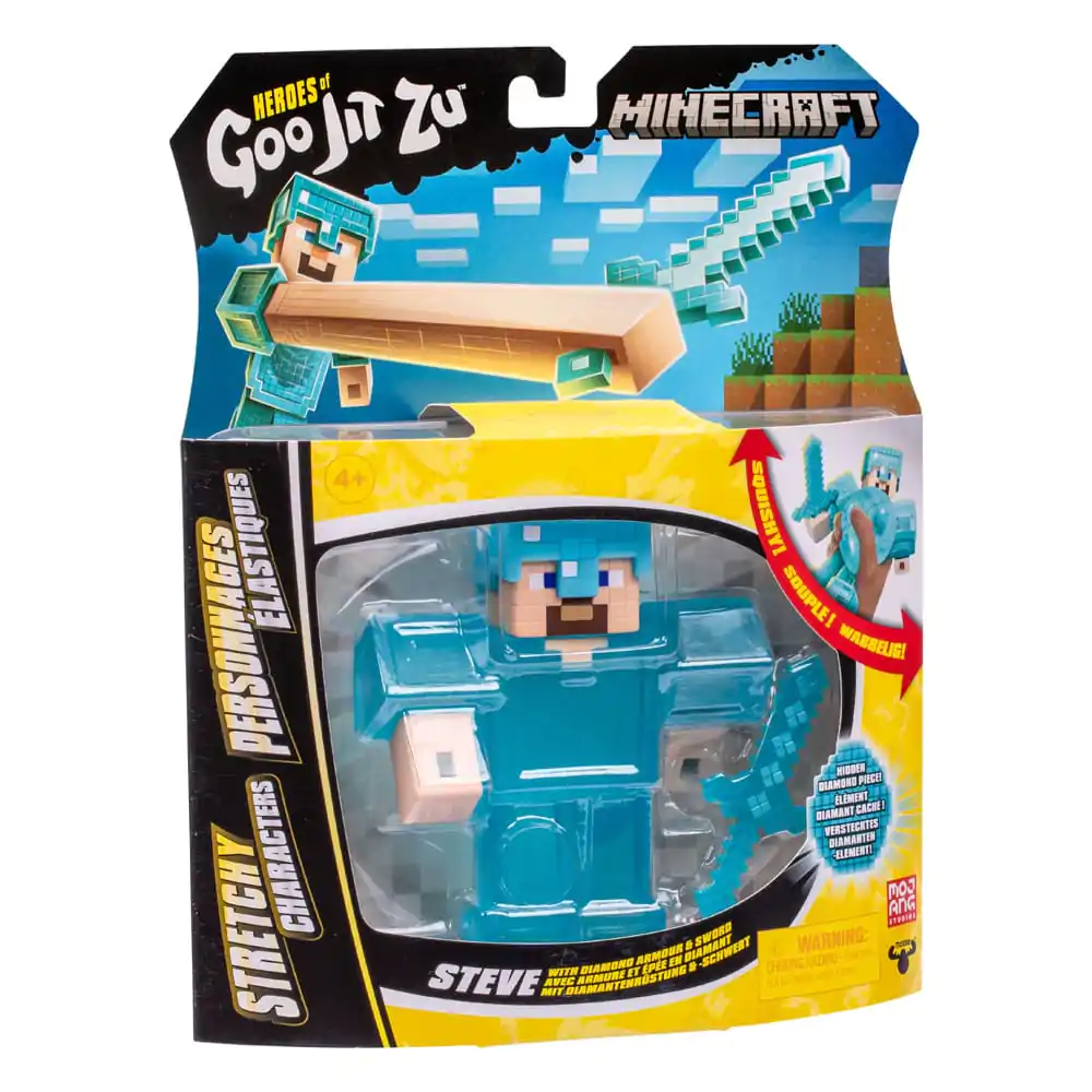Minecraft Heroes of Goo Jit Zu Meteor Madness Stretch-Figur Steve 12 cm Produktfoto
