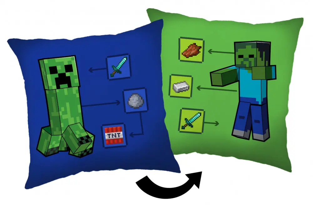 Minecraft How to Creeper Kissen, Dekokissen 40*40 cm Produktfoto