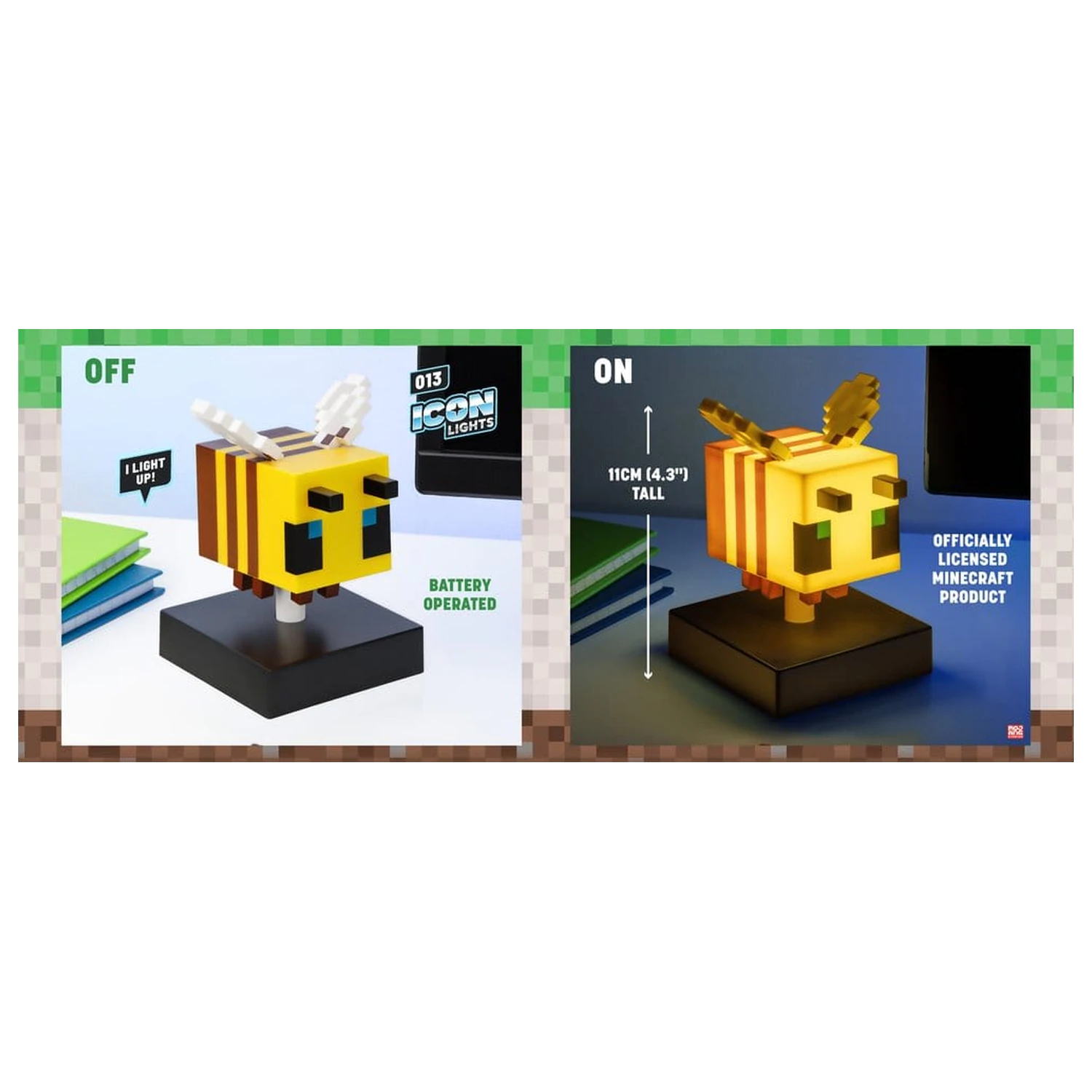 Minecraft Icon Light Biene 11 cm Produktfoto
