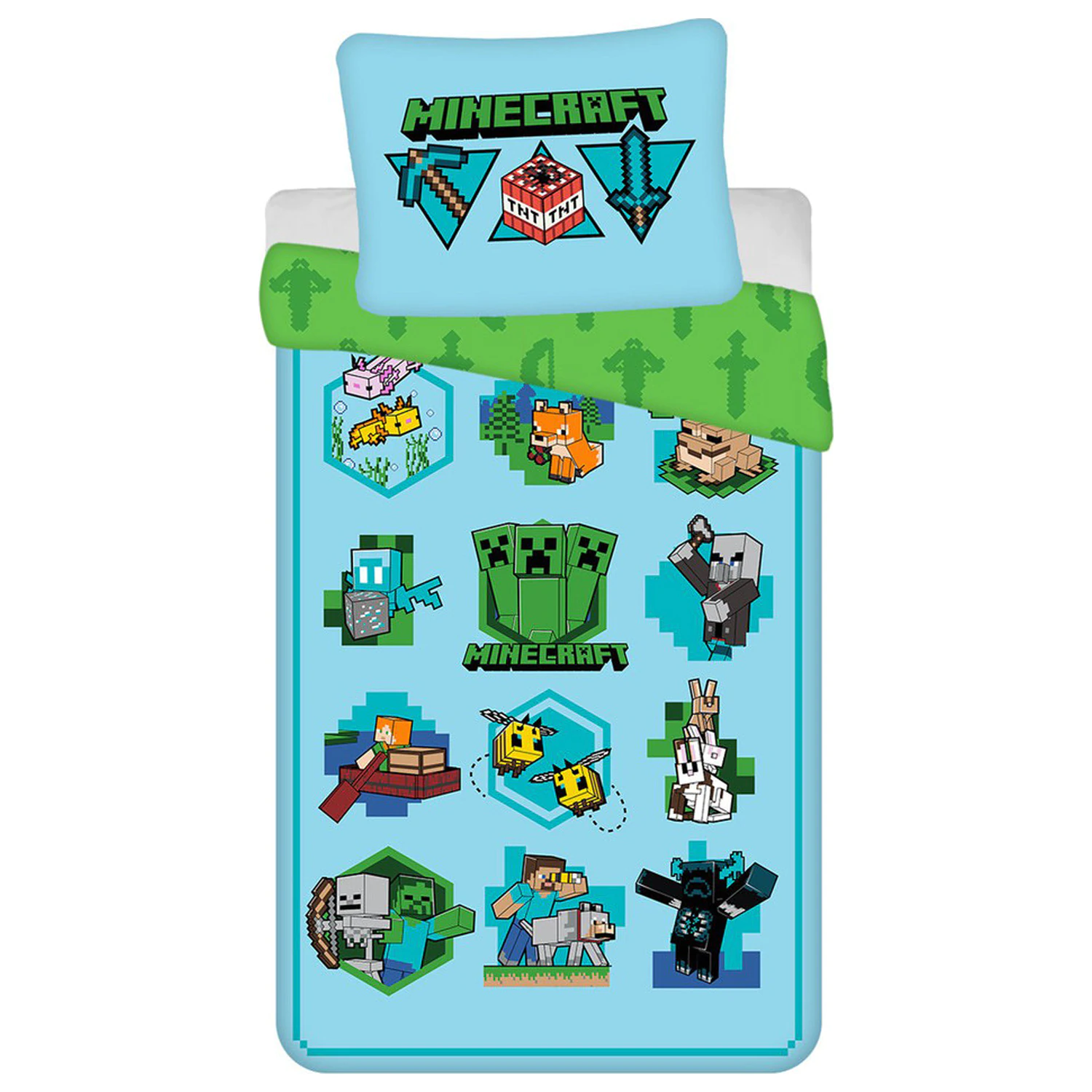 Minecraft Icons Bettbezug Produktfoto