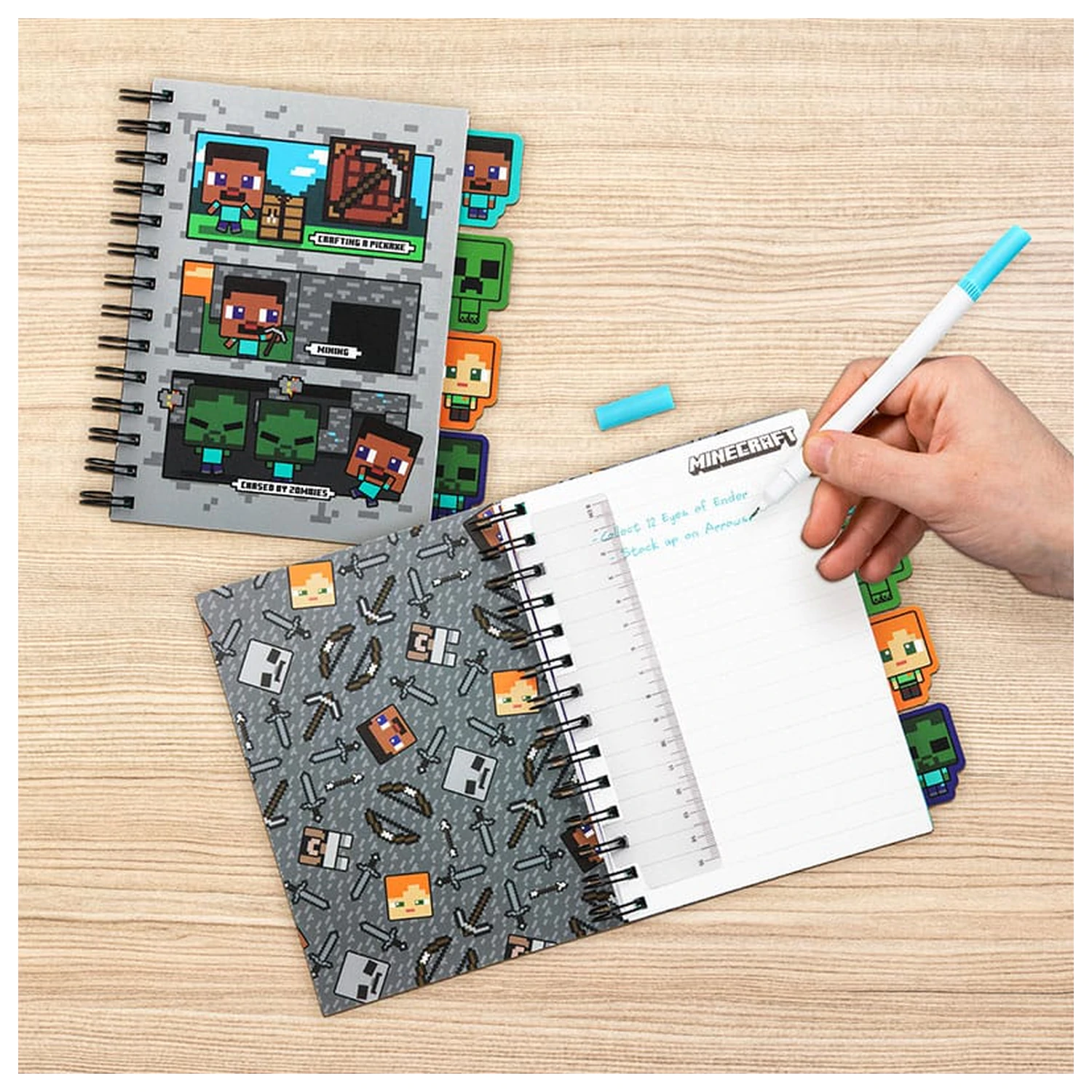 Minecraft Notizbuch mit Trennblättern Produktfoto