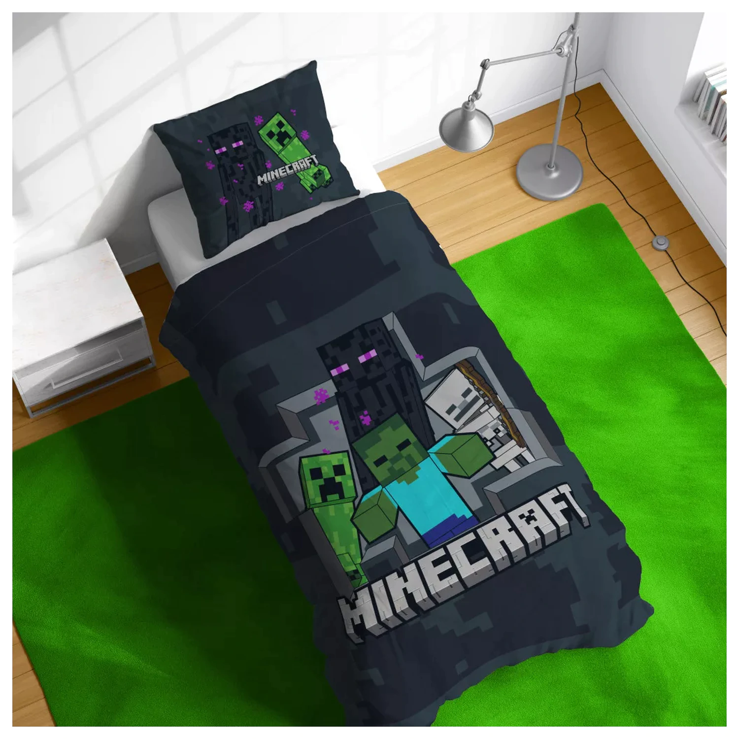 Minecraft Last Block Standing Bettbezug Produktfoto