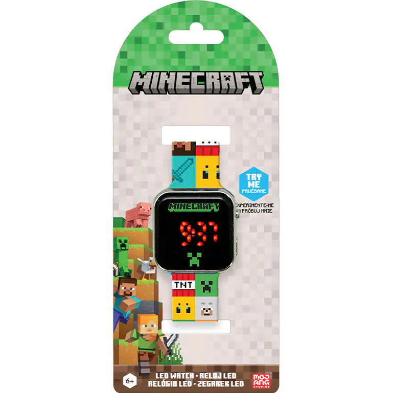 Minecraft LED-Armbanduhr Produktfoto