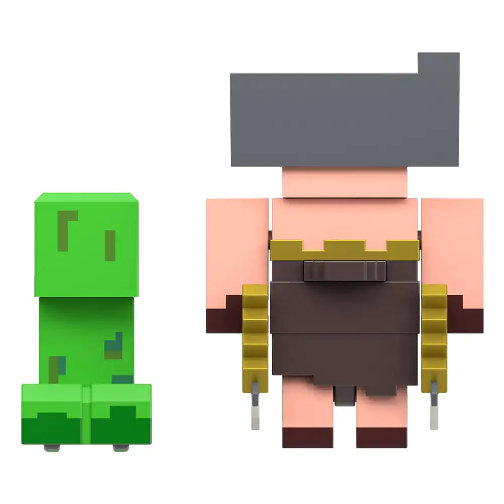 Minecraft Legends Actionfiguren 2er-Pack Creeper vs Piglin Bruiser 8 cm Produktfoto