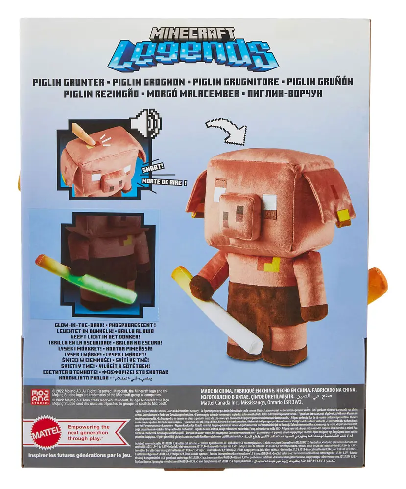 Minecraft Legends Elektronische Plüschfigur Piglin 29 cm Produktfoto