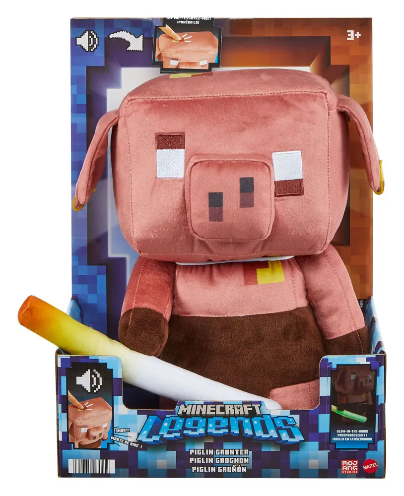 Minecraft Legends Elektronische Plüschfigur Piglin 29 cm Produktfoto