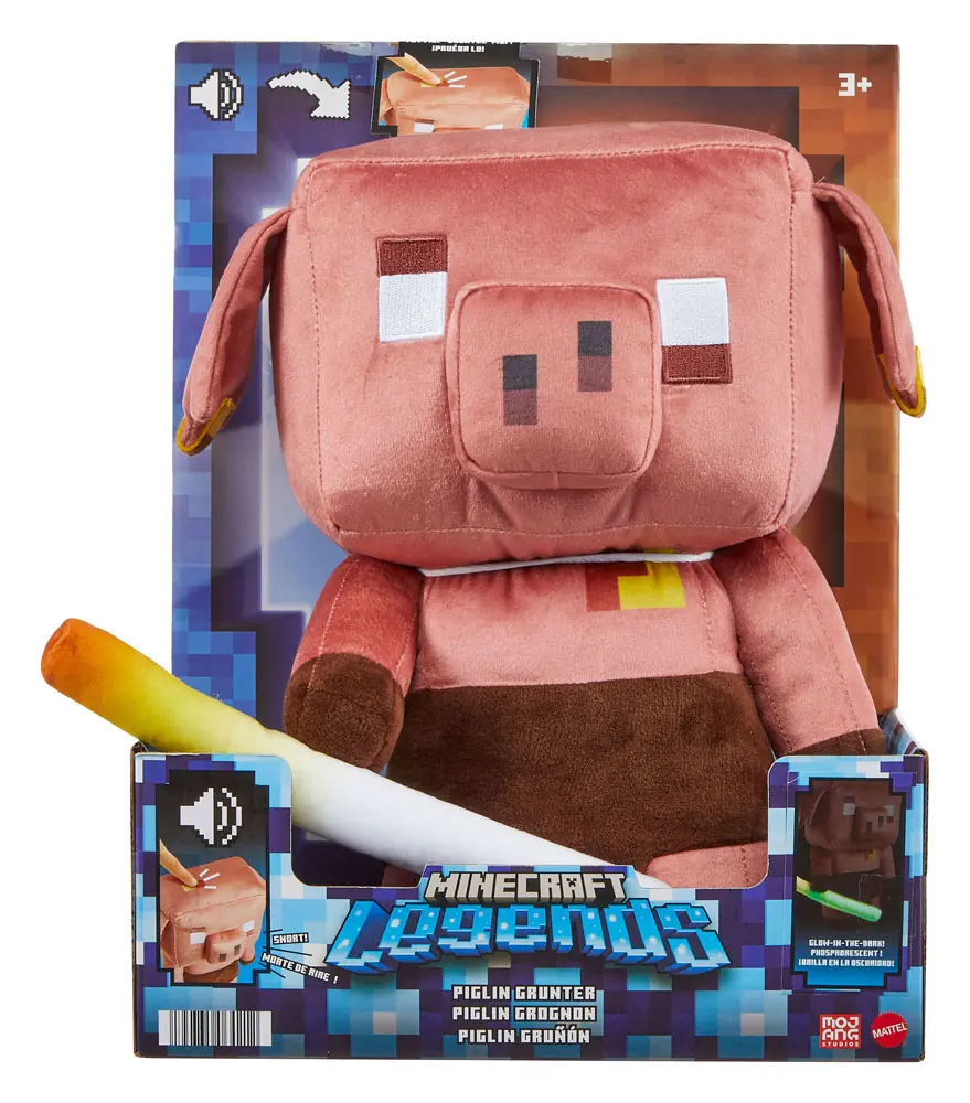 Minecraft Legends Elektronische Plüschfigur Piglin 29 cm Produktfoto