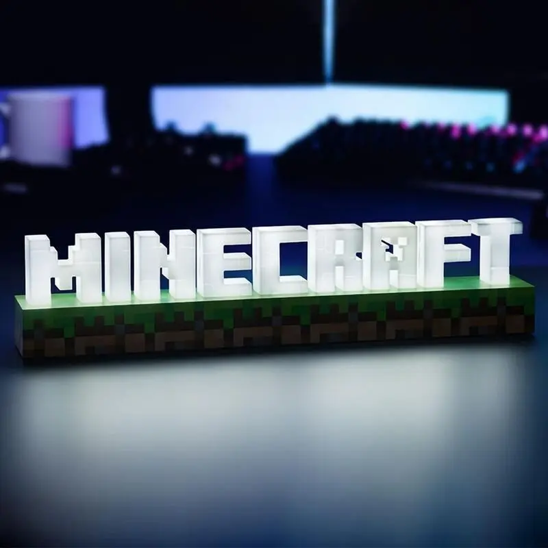 Minecraft Leuchte Logo 41 cm Produktfoto