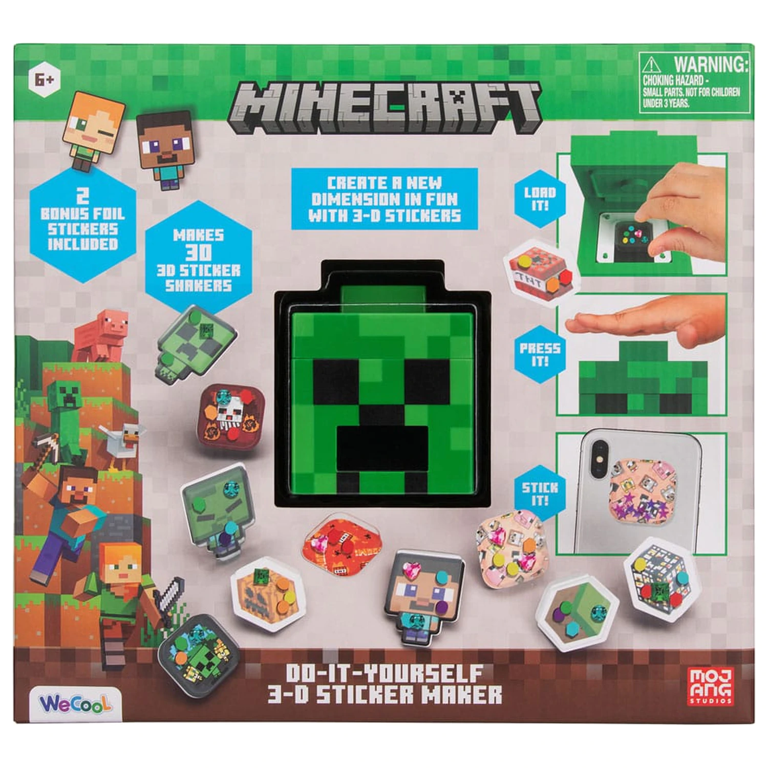 Minecraft 3D Aufkleber Hersteller Produktfoto