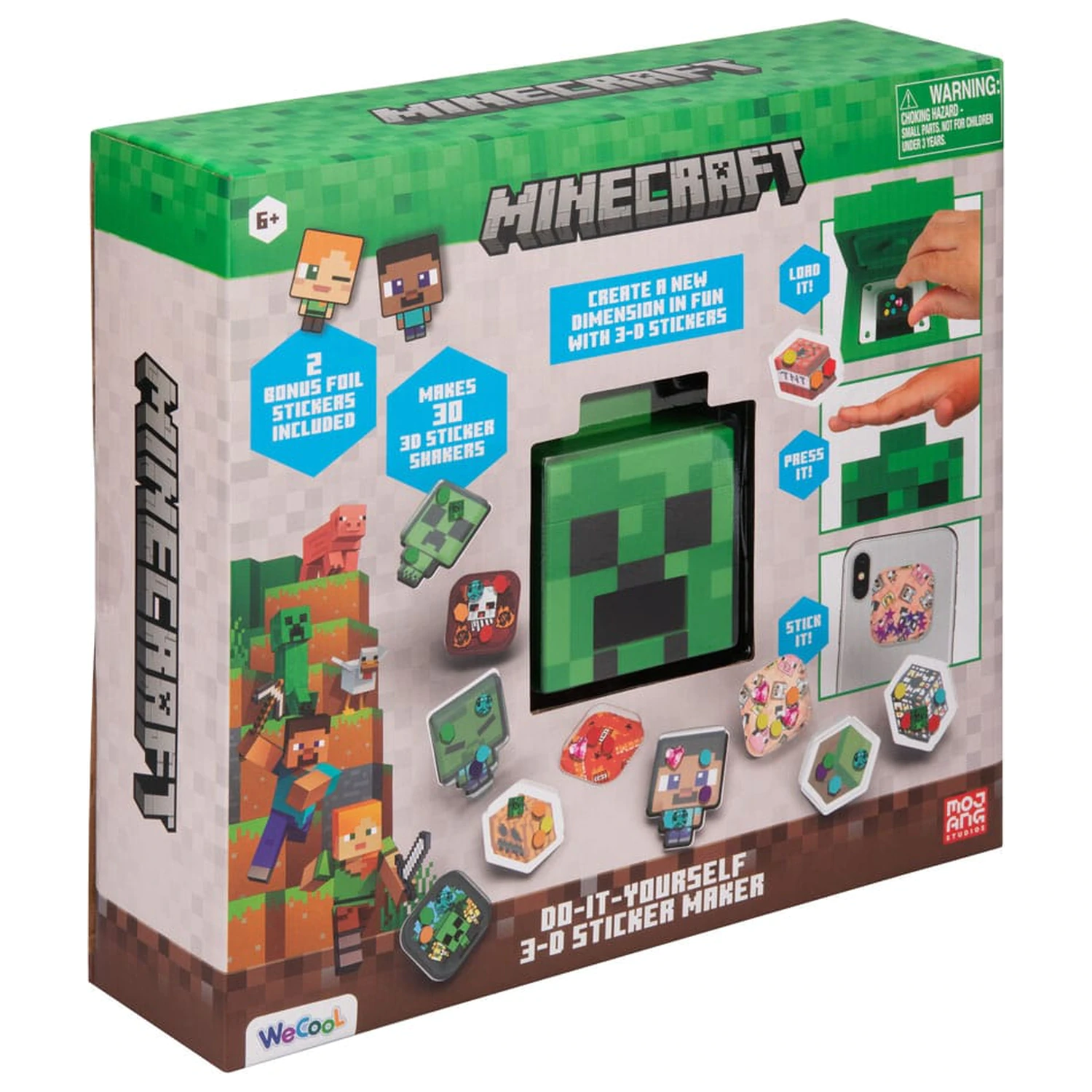 Minecraft 3D Aufkleber Hersteller Produktfoto