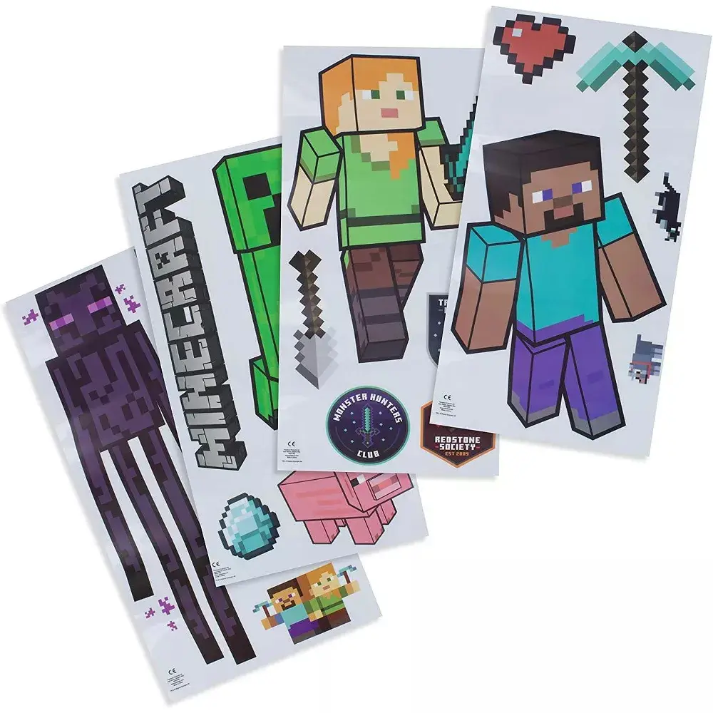 Minecraft set vinyl stickers Produktfoto