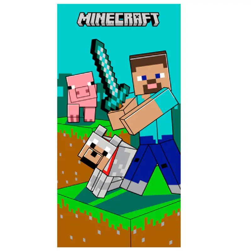 Minecraft Microfaser Strandtuch Produktfoto