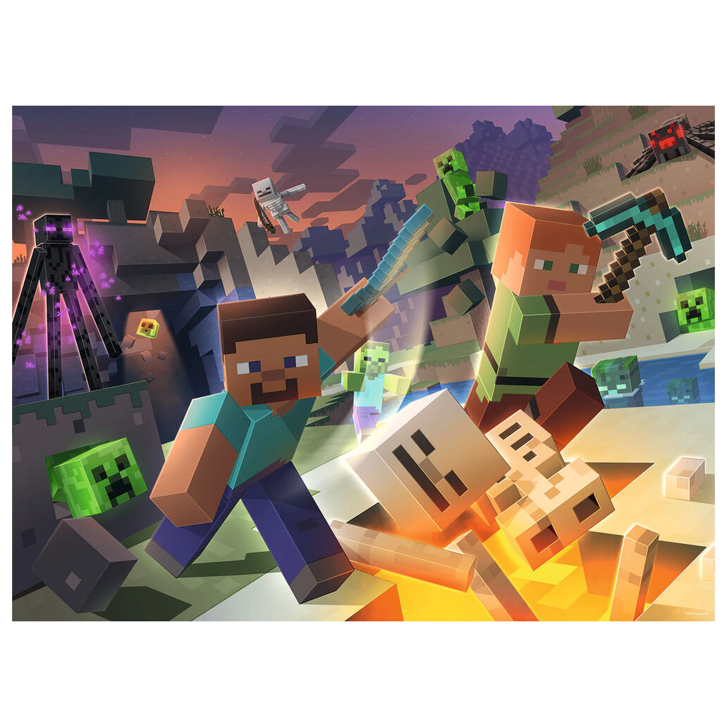 Minecraft Puzzle Monster Minecraft (100 Teile) Produktfoto