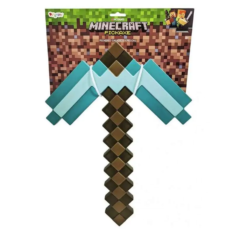 Minecraft Kunststoff-Replik Diamant-Spitzhacke 40 cm Produktfoto