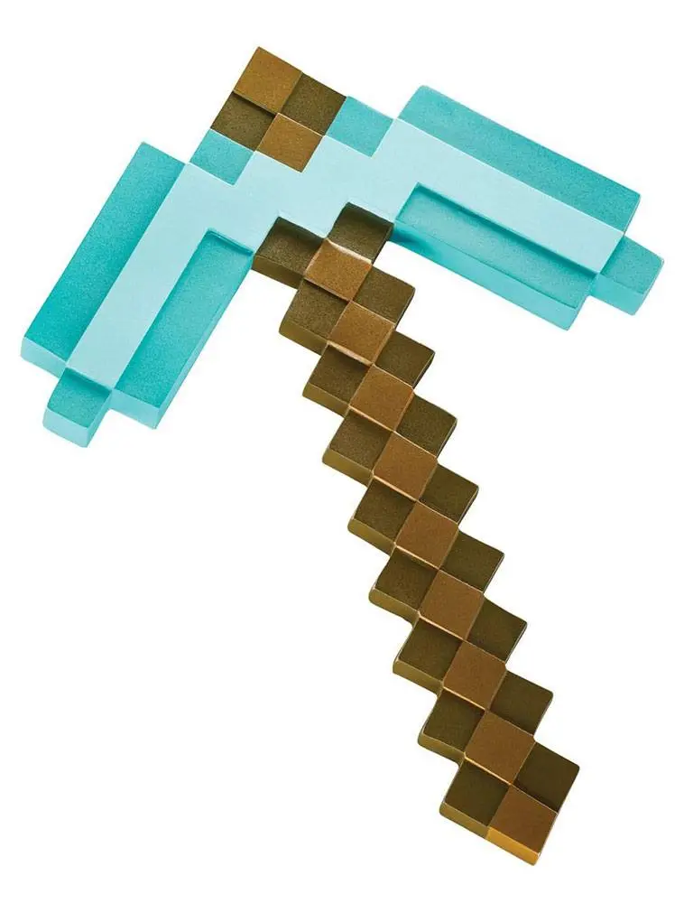 Minecraft Kunststoff-Replik Diamant-Spitzhacke 40 cm Produktfoto