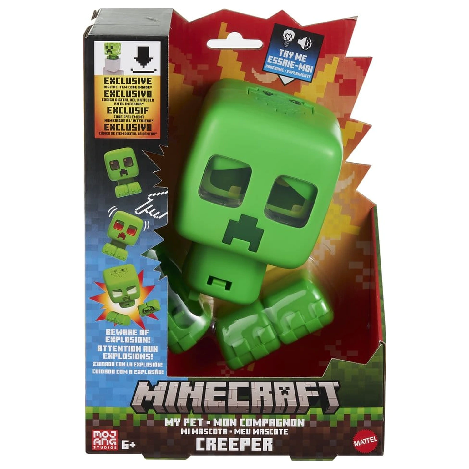 Minecraft Interaktive Figur My Pet Creeper 14 cm Produktfoto