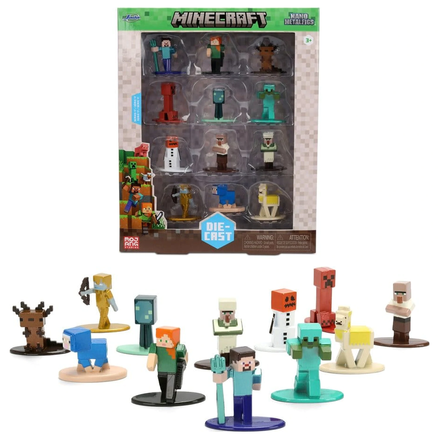 Minecraft Nano Metalfigs Mini Figuren 12er-Pack Produktfoto