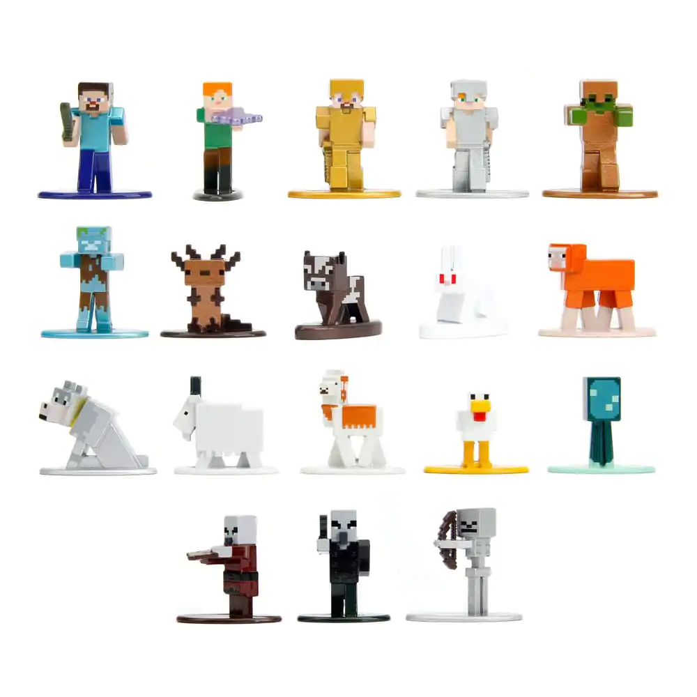 Minecraft Nano Metalfigs Diecast Minifiguren 18-er Pack Wave 10 4 cm Produktfoto
