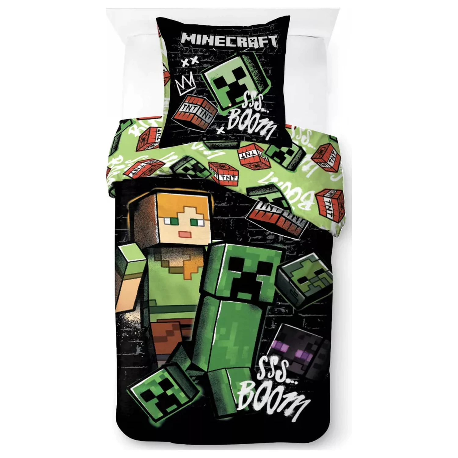Minecraft Pixel Paradox Bettbezug Produktfoto