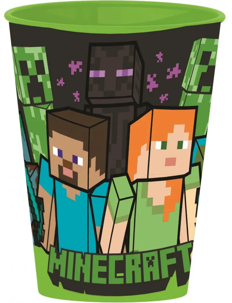 Minecraft Plastikbecher 260 ml Produktfoto