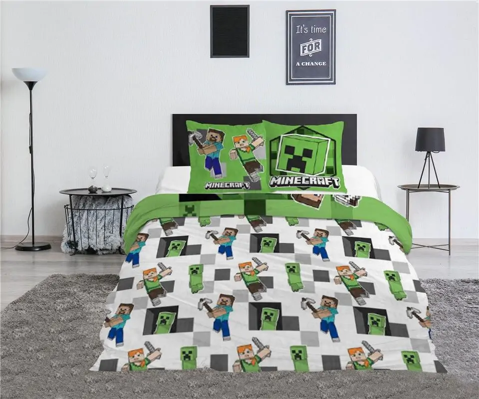 Minecraft Polycotton-Bettbezug Bett 135cm Produktfoto