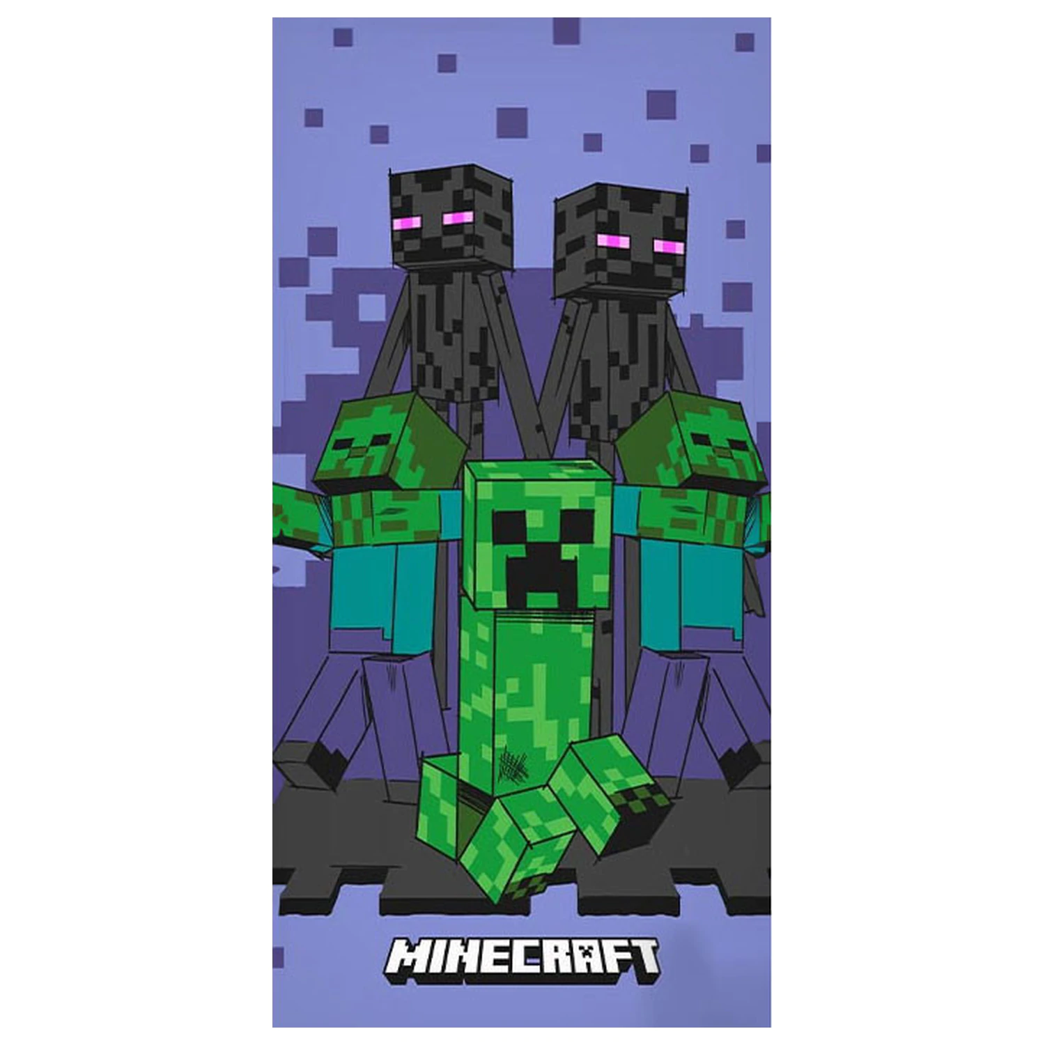 Minecraft Purple Attack Handtuch Produktfoto
