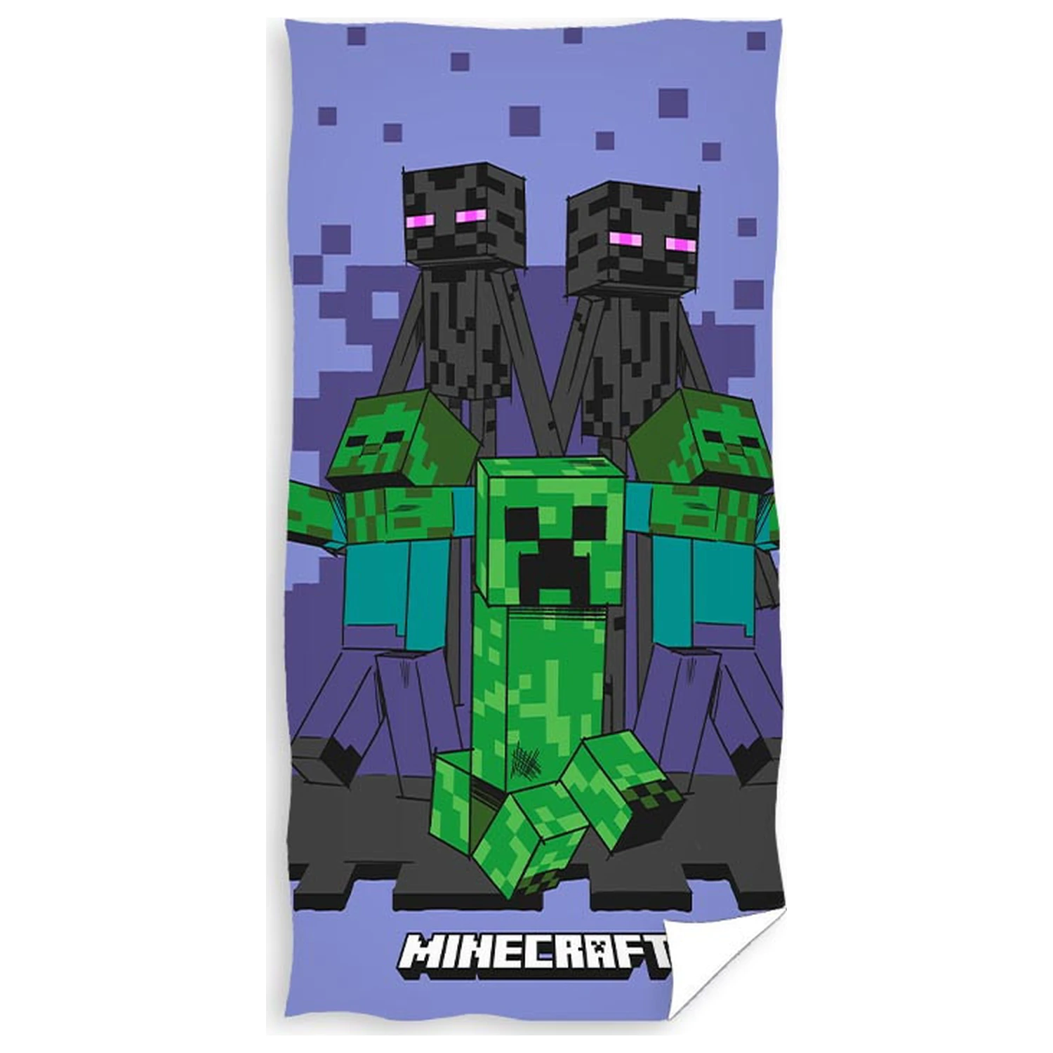 Minecraft Purple Attack Handtuch Produktfoto