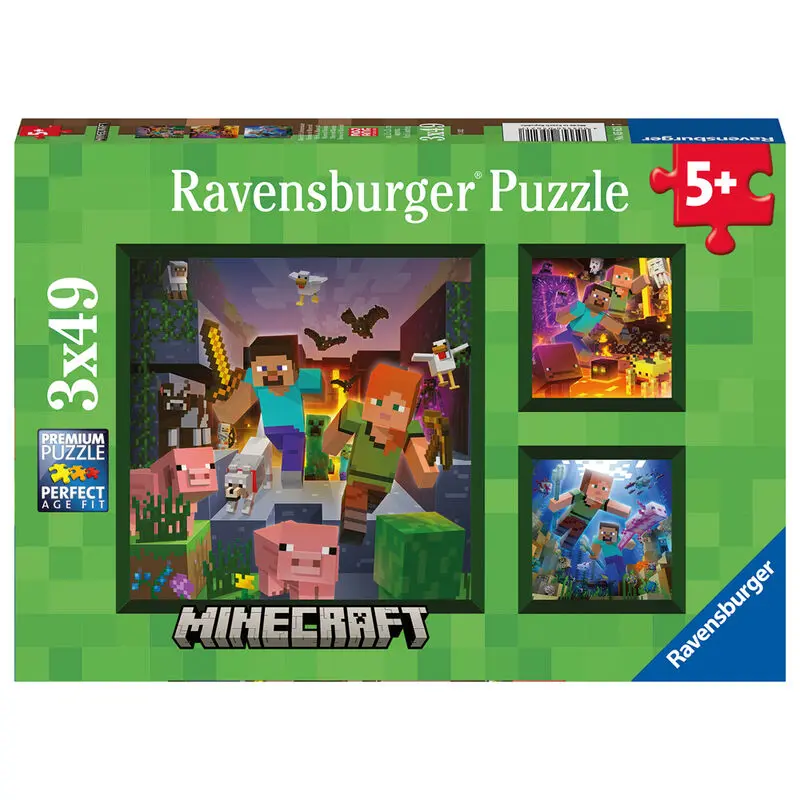 Minecraft puzzle 3x49St Produktfoto