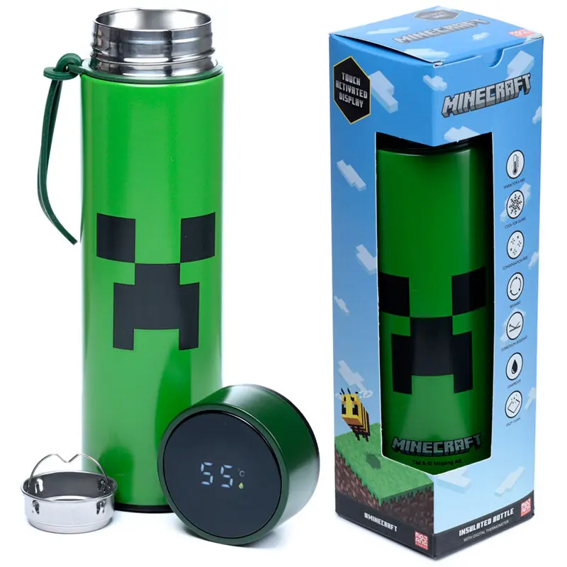 Minecraft Thermosflasche aus Edelstahl mit Thermometer 450ml termékfotó