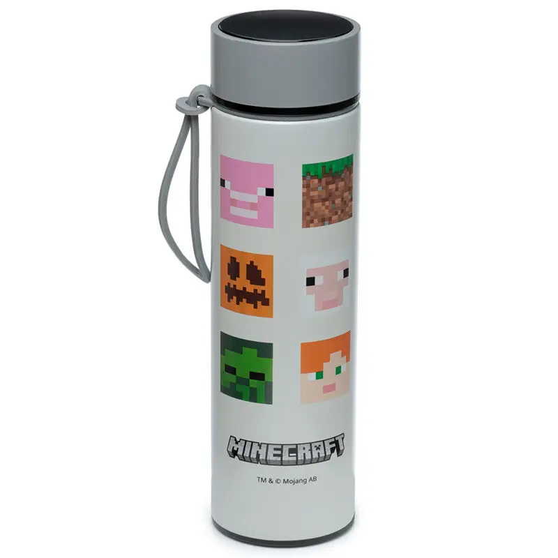 Minecraft Thermosflasche aus Edelstahl mit Thermometer 450ml Produktfoto