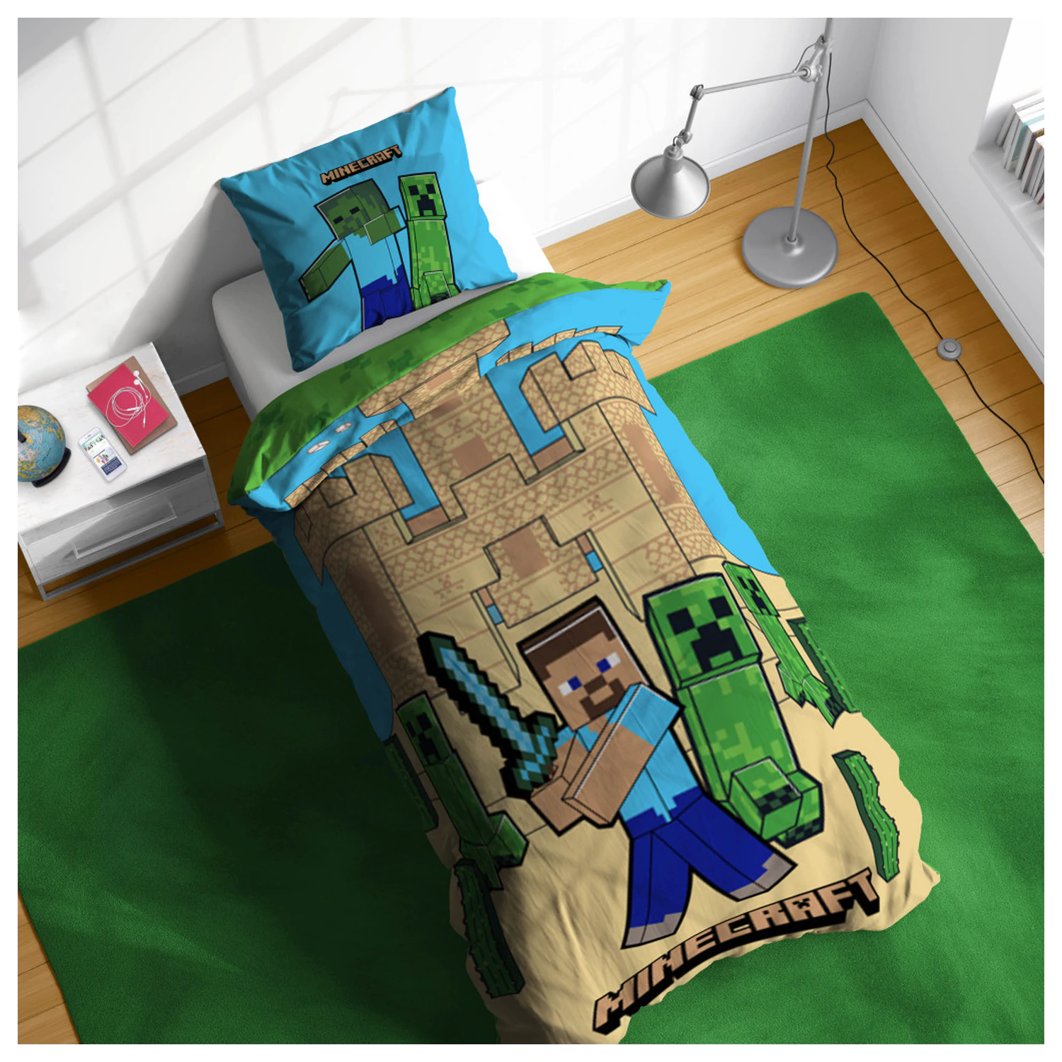 Minecraft Sand Castles Bettbezug Produktfoto