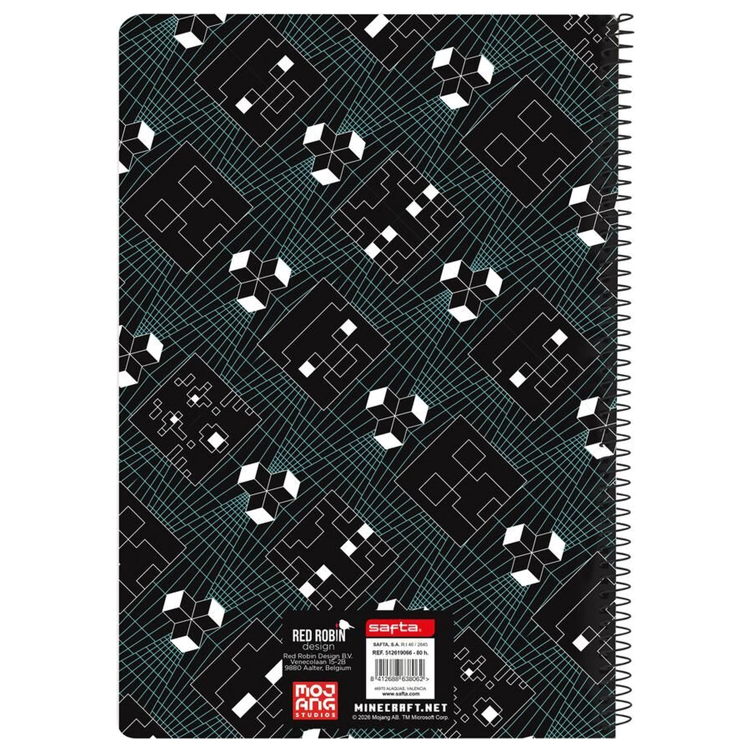 Minecraft Bildschirm sortiert DIN A4 Notizbuch Produktfoto