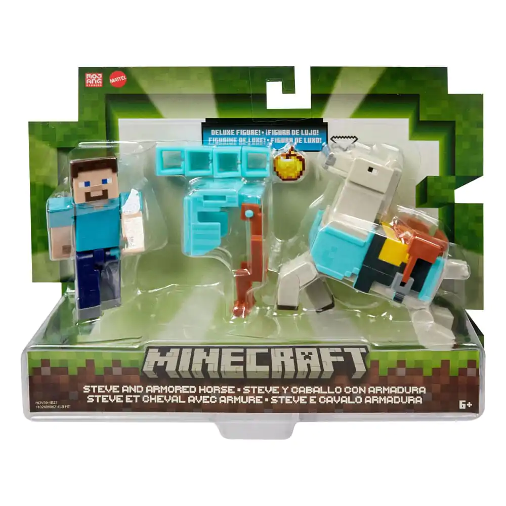 Minecraft Actionfiguren 2er-Pack Steve & Armored Horse 8 cm termékfotó