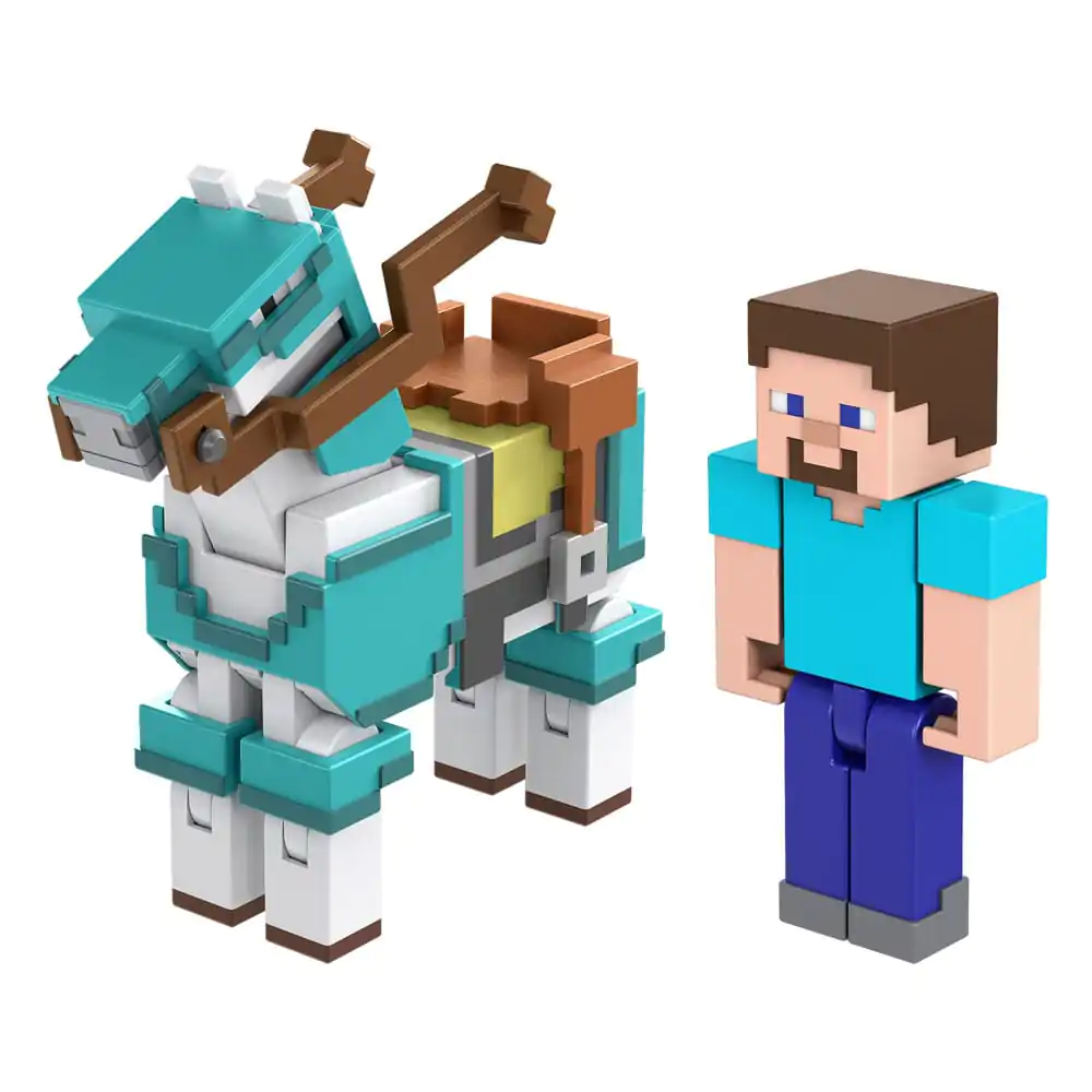 Minecraft Actionfiguren 2er-Pack Steve & Armored Horse 8 cm termékfotó