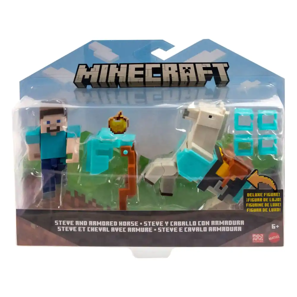 Minecraft Actionfiguren 2er-Pack Steve & Armored Horse 8 cm termékfotó