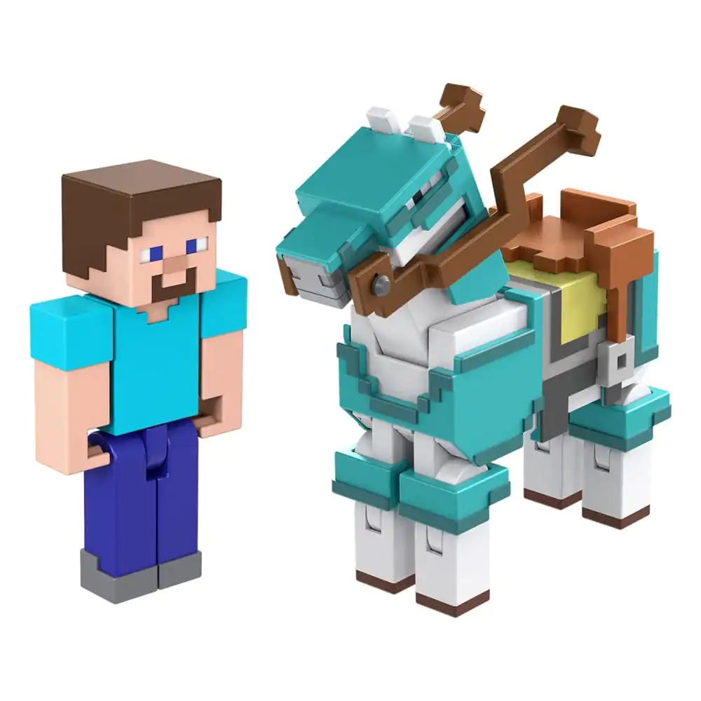 Minecraft Actionfiguren 2er-Pack Steve & Armored Horse 8 cm termékfotó