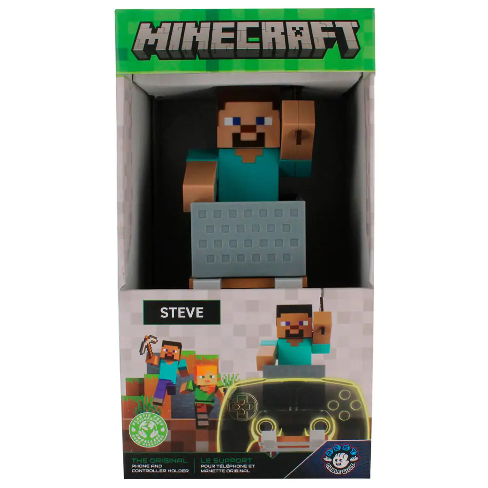 Minecraft Steve Controller/Telefonhalter Cable Guy Figur 20cm Produktfoto