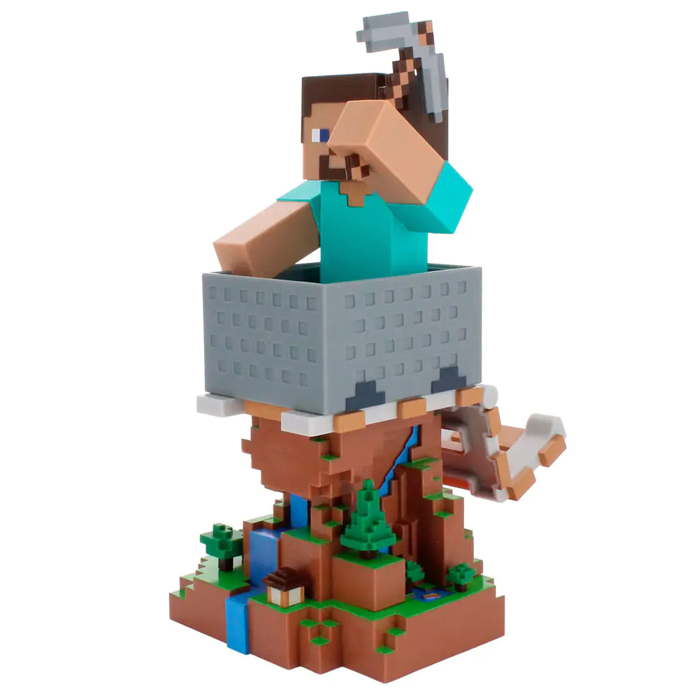 Minecraft Steve Controller/Telefonhalter Cable Guy Figur 20cm Produktfoto